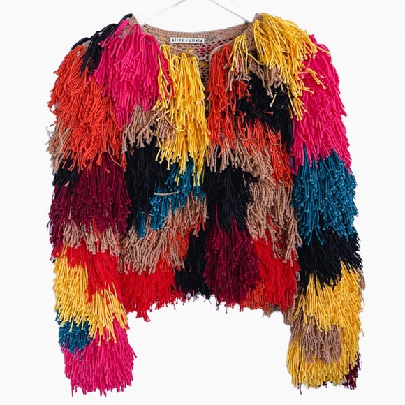 Alice + Olivia Fawn Fringe Jacket in Multicolor - Picture 5 of 9